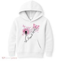 Breast Cancer Support Squad Pink Ribbon Warrior Kids Hoodie thumb 0