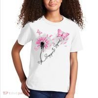 Breast Cancer Support Squad Pink Ribbon Warrior Kids T-Shirt thumb 2