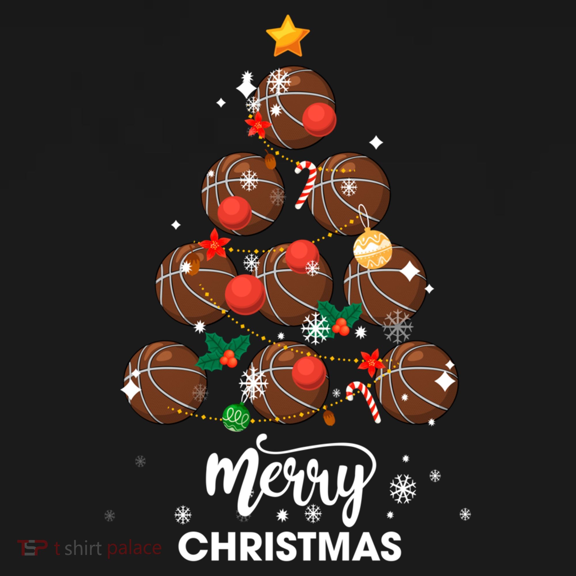Basketball Christmas Tree Xmas Gift For Basketball Players Gift Ornament
