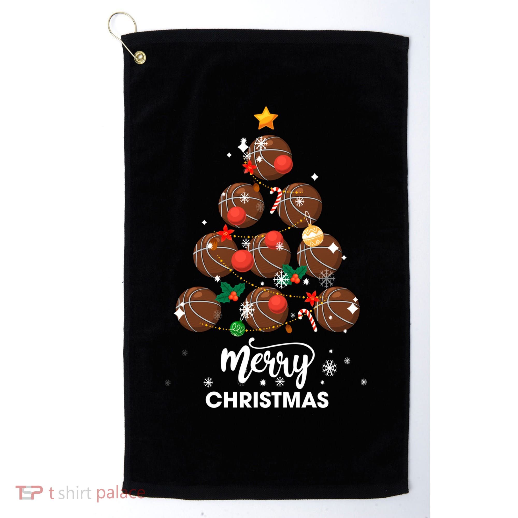 Basketball Christmas Tree Xmas Gift For Basketball Players Gift Golf Towel