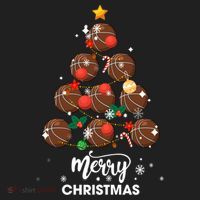 Basketball Christmas Tree Xmas Gift For Basketball Players Gift Golf Towel thumb 3