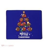 Basketball Christmas Tree Xmas Gift For Basketball Players Gift Mousepad thumb 0