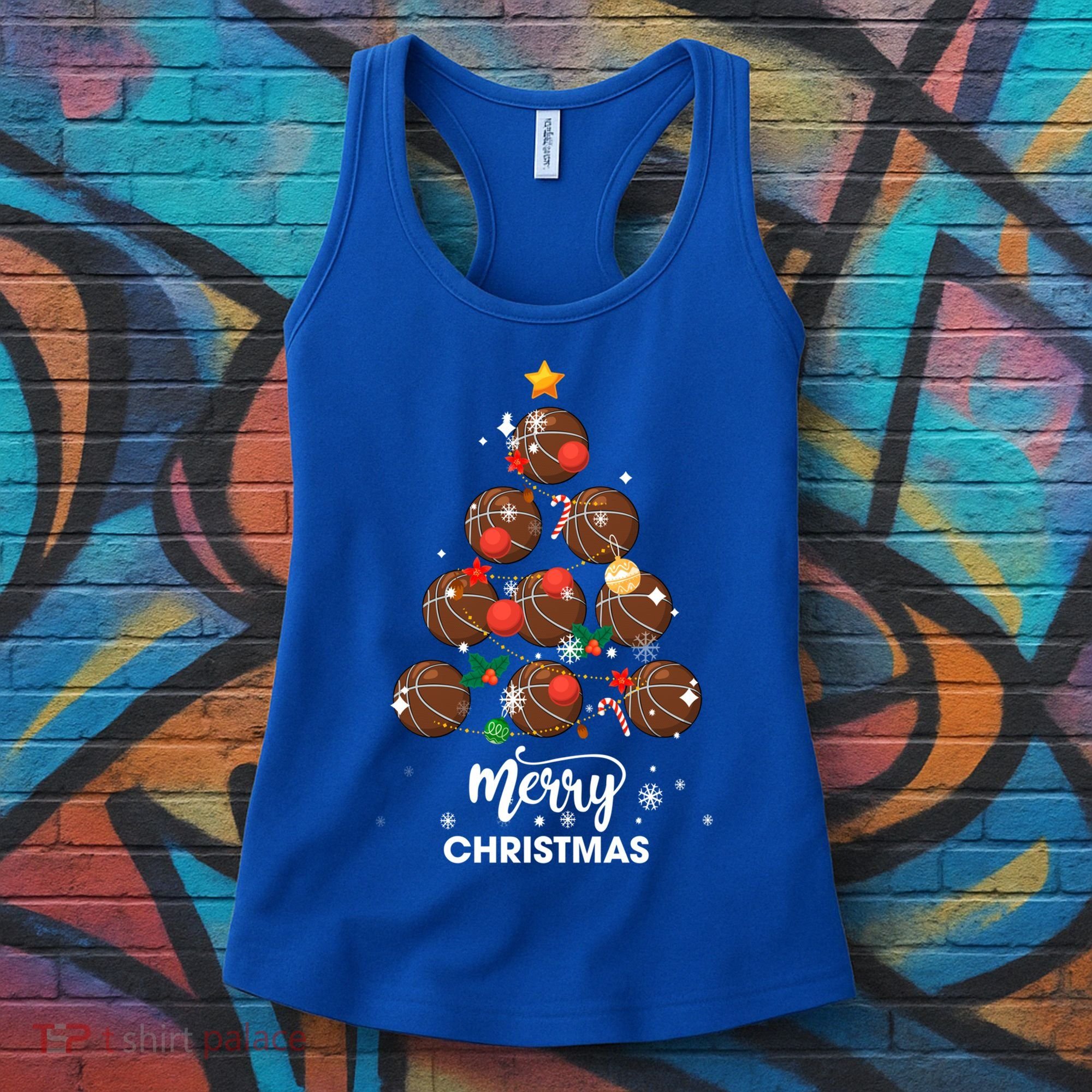 Basketball Christmas Tree Xmas Gift For Basketball Players Gift Women's Tank Top