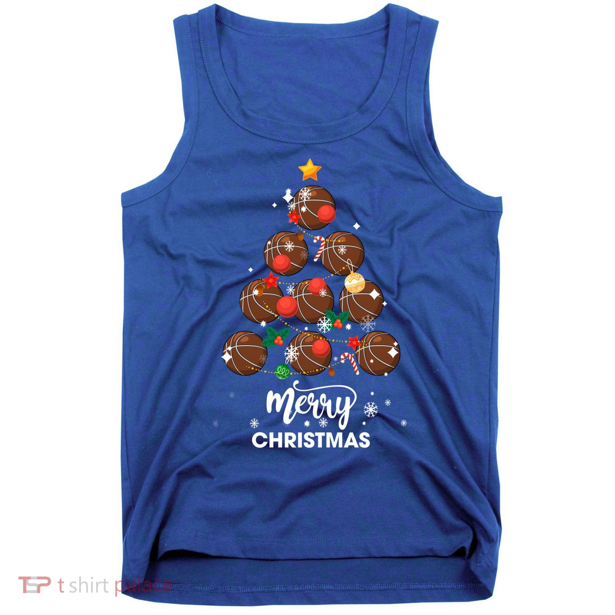 Basketball Christmas Tree Xmas Gift For Basketball Players Gift Tank Top
