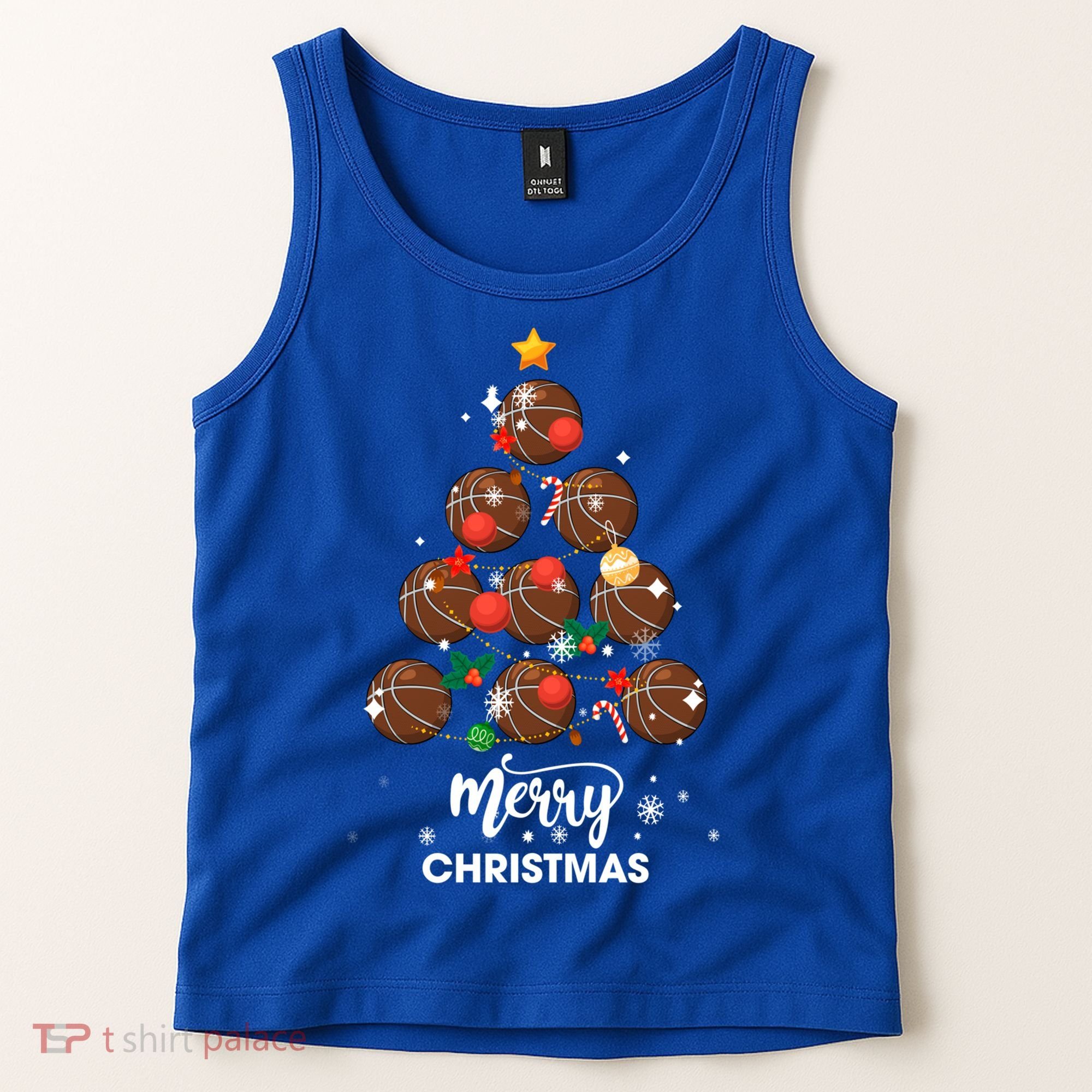 Basketball Christmas Tree Xmas Gift For Basketball Players Gift Tank Top