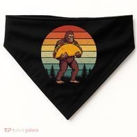 Bigfoot Carrying Taco Funny Cinco De Mayo Sasquatch USA-Made Doggie Bandana thumb 0