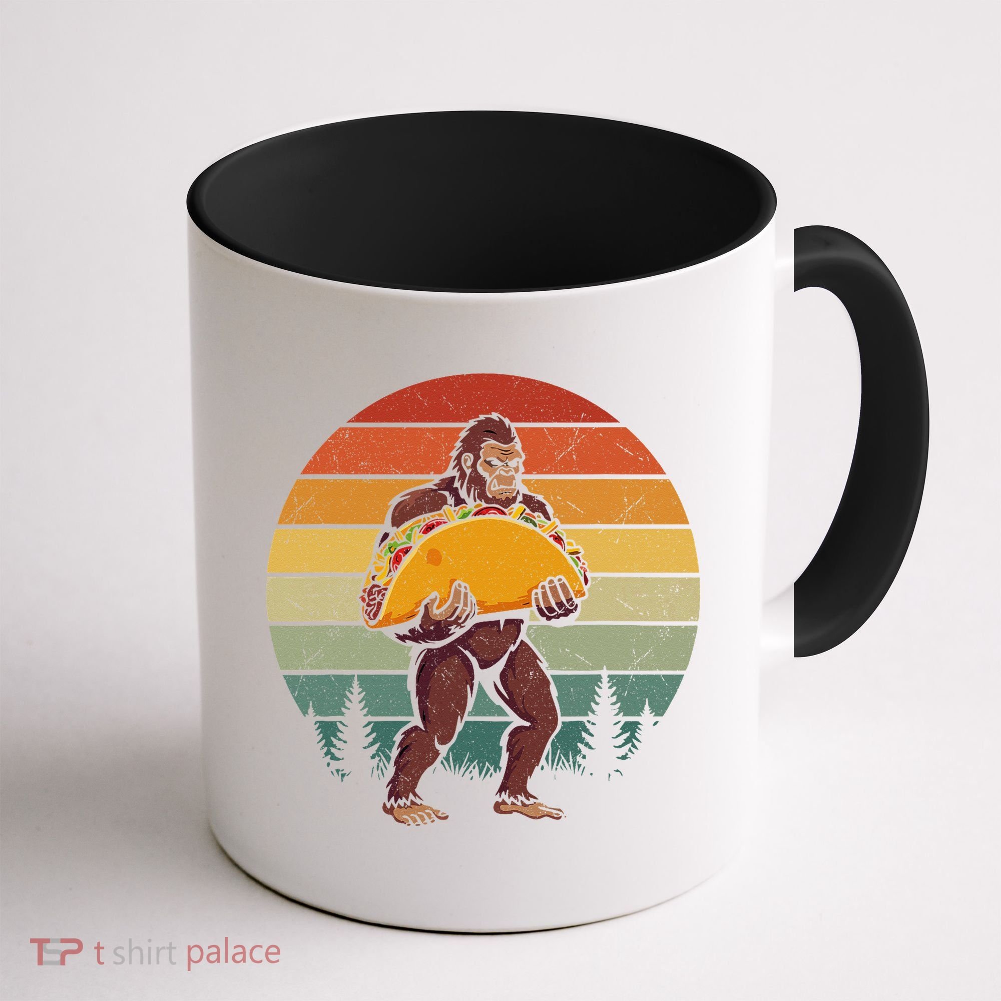 Bigfoot Carrying Taco Funny Cinco De Mayo Sasquatch Coffee Mug