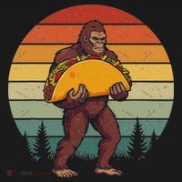 Bigfoot Carrying Taco Funny Cinco De Mayo Sasquatch Women's Hoodie thumb 2