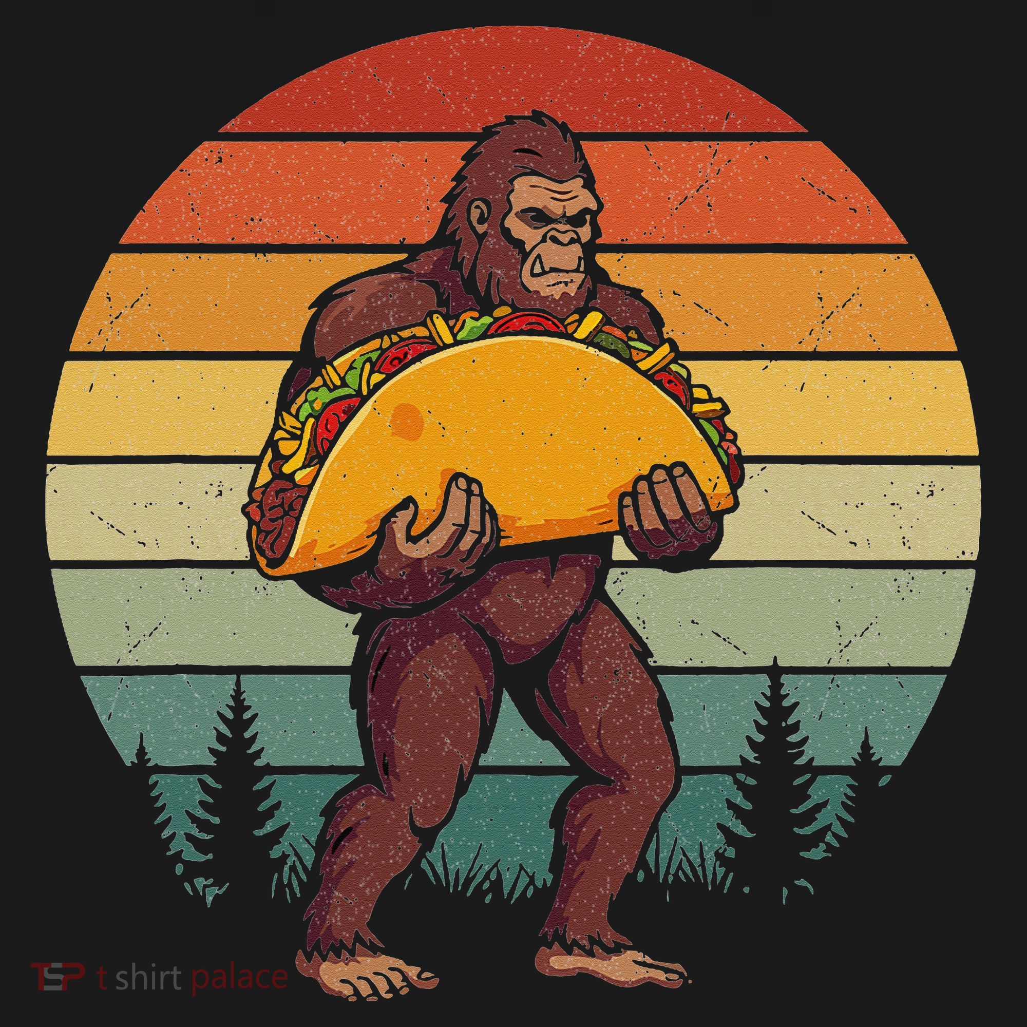Bigfoot Carrying Taco Funny Cinco De Mayo Sasquatch Women's Tank Top