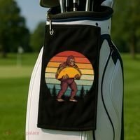 Bigfoot Carrying Taco Funny Cinco De Mayo Sasquatch Golf Towel thumb 2