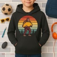 Bigfoot Carrying Taco Funny Cinco De Mayo Sasquatch Kids Hoodie thumb 2