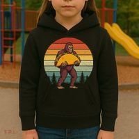 Bigfoot Carrying Taco Funny Cinco De Mayo Sasquatch Kids Hoodie thumb 3