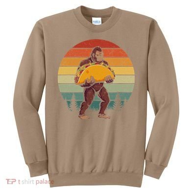 Bigfoot Carrying Taco Funny Cinco De Mayo Sasquatch Sweatshirt