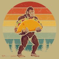 Bigfoot Carrying Taco Funny Cinco De Mayo Sasquatch Mousepad thumb 1