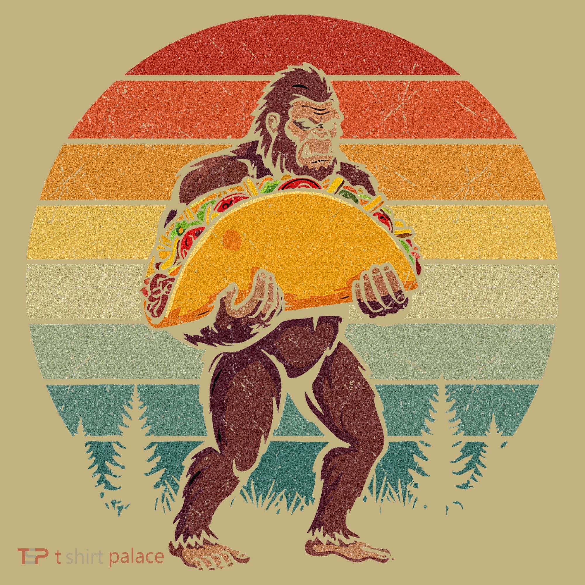 Bigfoot Carrying Taco Funny Cinco De Mayo Sasquatch Mousepad