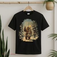 Bigfoot Christmas Tree Lights Tarot Xmas Sasquatch T-Shirt thumb 2