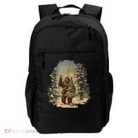 Bigfoot Christmas Tree Lights Tarot Xmas Sasquatch Backpack thumb 0