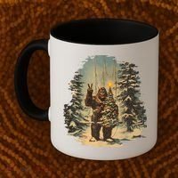 Bigfoot Christmas Tree Lights Tarot Xmas Sasquatch Coffee Mug thumb 2