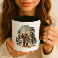 Bigfoot Christmas Tree Lights Tarot Xmas Sasquatch Coffee Mug thumb 3