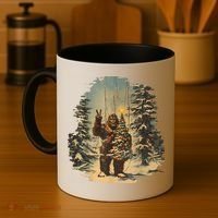Bigfoot Christmas Tree Lights Tarot Xmas Sasquatch Coffee Mug thumb 4