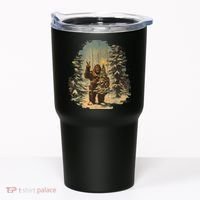 Bigfoot Christmas Tree Lights Tarot Xmas Sasquatch Tumbler thumb 0