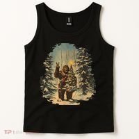 Bigfoot Christmas Tree Lights Tarot Xmas Sasquatch Tank Top thumb 2