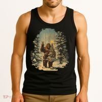 Bigfoot Christmas Tree Lights Tarot Xmas Sasquatch Tank Top thumb 3