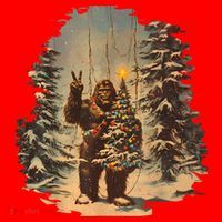 Bigfoot Christmas Tree Lights Tarot Xmas Sasquatch Santa Hat thumb 1