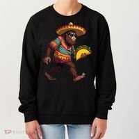 Bigfoot Carrying Taco Funny Cinco De Mayo Sasquatch Women's Sweatshirt thumb 0