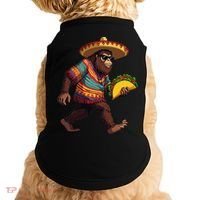 Bigfoot Carrying Taco Funny Cinco De Mayo Sasquatch Doggie Tank thumb 0