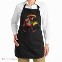 Bigfoot Carrying Taco Funny Cinco De Mayo Sasquatch Apron thumb 2