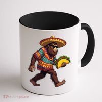 Bigfoot Carrying Taco Funny Cinco De Mayo Sasquatch Coffee Mug thumb 1