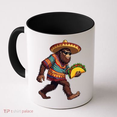 Bigfoot Carrying Taco Funny Cinco De Mayo Sasquatch Coffee Mug