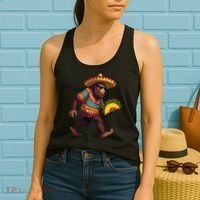 Bigfoot Carrying Taco Funny Cinco De Mayo Sasquatch Women's Tank Top thumb 2