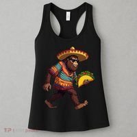 Bigfoot Carrying Taco Funny Cinco De Mayo Sasquatch Women's Tank Top thumb 3