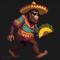 Bigfoot Carrying Taco Funny Cinco De Mayo Sasquatch Baby Bodysuit thumb 2