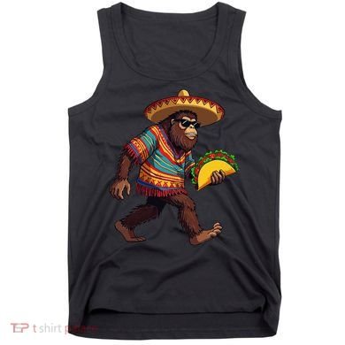 Bigfoot Carrying Taco Funny Cinco De Mayo Sasquatch Tank Top