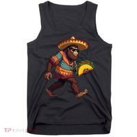 Bigfoot Carrying Taco Funny Cinco De Mayo Sasquatch Tank Top thumb 0