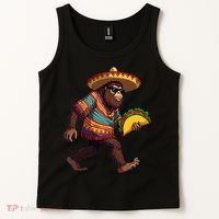 Bigfoot Carrying Taco Funny Cinco De Mayo Sasquatch Tank Top thumb 2