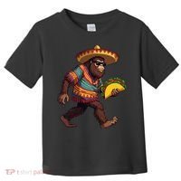 Bigfoot Carrying Taco Funny Cinco De Mayo Sasquatch Toddler T-Shirt thumb 0