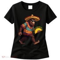 Bigfoot Carrying Taco Funny Cinco De Mayo Sasquatch Women's T-Shirt thumb 0