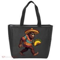 Bigfoot Carrying Taco Funny Cinco De Mayo Sasquatch Tote Bag thumb 0