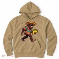 Bigfoot Carrying Taco Funny Cinco De Mayo Sasquatch Hoodie thumb 0