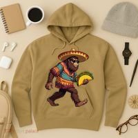 Bigfoot Carrying Taco Funny Cinco De Mayo Sasquatch Hoodie thumb 3