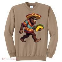 Bigfoot Carrying Taco Funny Cinco De Mayo Sasquatch Sweatshirt thumb 0