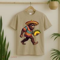 Bigfoot Carrying Taco Funny Cinco De Mayo Sasquatch T-Shirt thumb 2