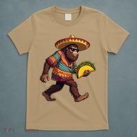 Bigfoot Carrying Taco Funny Cinco De Mayo Sasquatch T-Shirt thumb 5
