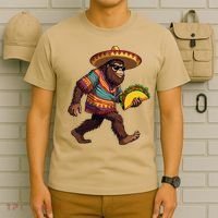 Bigfoot Carrying Taco Funny Cinco De Mayo Sasquatch T-Shirt thumb 6
