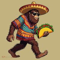 Bigfoot Carrying Taco Funny Cinco De Mayo Sasquatch T-Shirt thumb 7