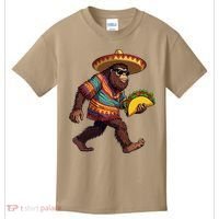 Bigfoot Carrying Taco Funny Cinco De Mayo Sasquatch Kids T-Shirt thumb 0